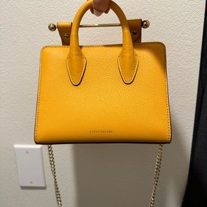 Pre-owned strathberry Leather Crossbody Bag In Yellow